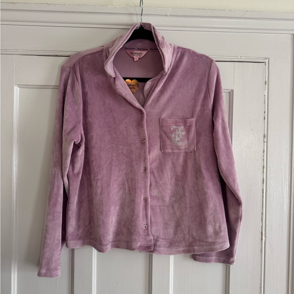Juicy Couture Pink Velvet Pajama Top